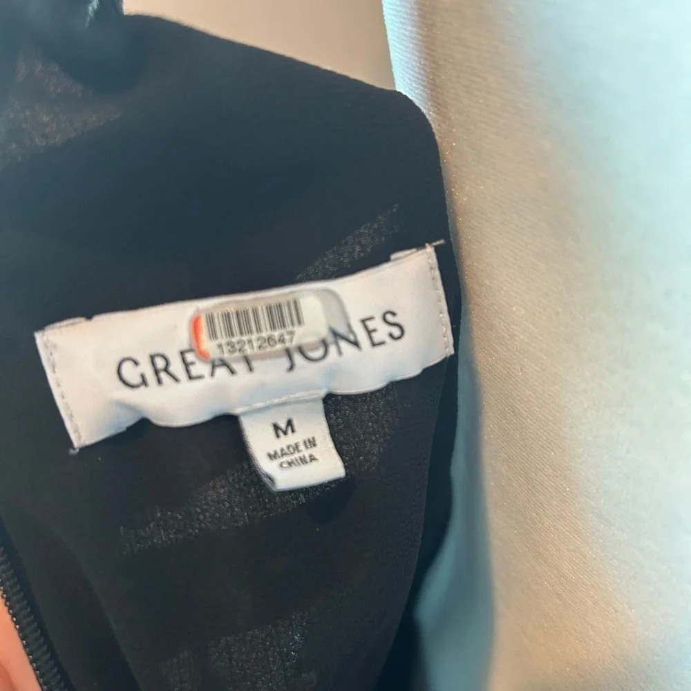 GREAT JONES Black Floral Halter Blouson Dres Size Medium - Picture 3 of 10